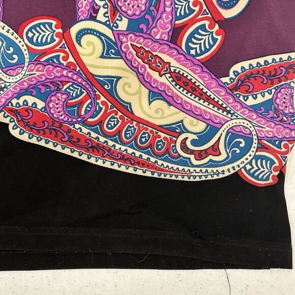 Signature By Robbie Bee Maxi Dress Womens Petite Medium PM Paisley Beaded Boho - Picture 7 of 11